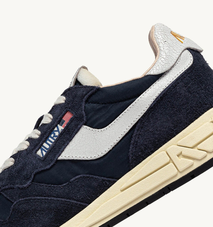 AUTRY - Reelwind Low en nylon et daim blue space et blanc - Lothaire