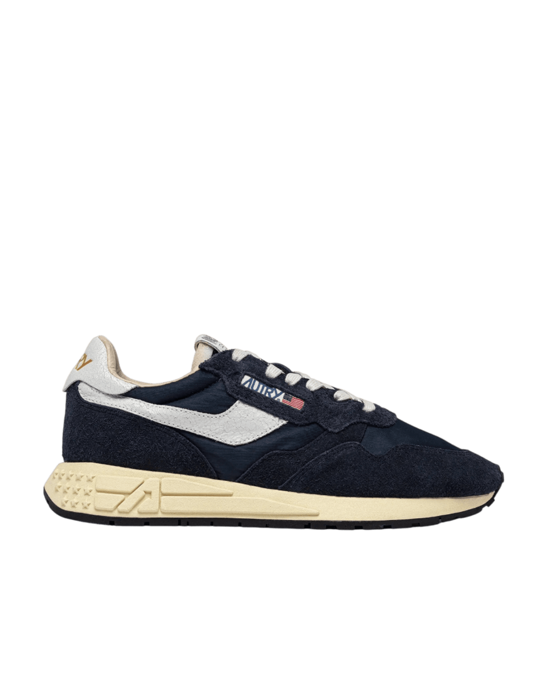 AUTRY - Reelwind Low en nylon et daim blue space et blanc - Lothaire