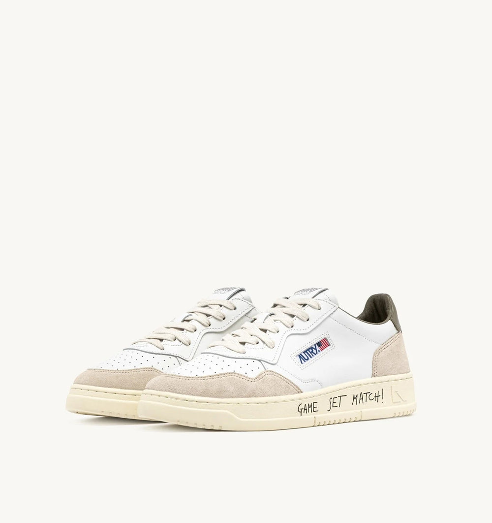 AUTRY - Sneakers Medalist Low en cuir Blanc et Vert - Lothaire