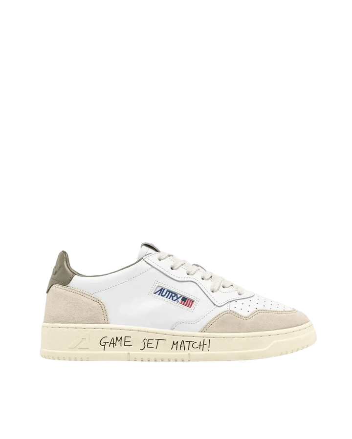 AUTRY - Sneakers Medalist Low en cuir Blanc et Vert - Lothaire