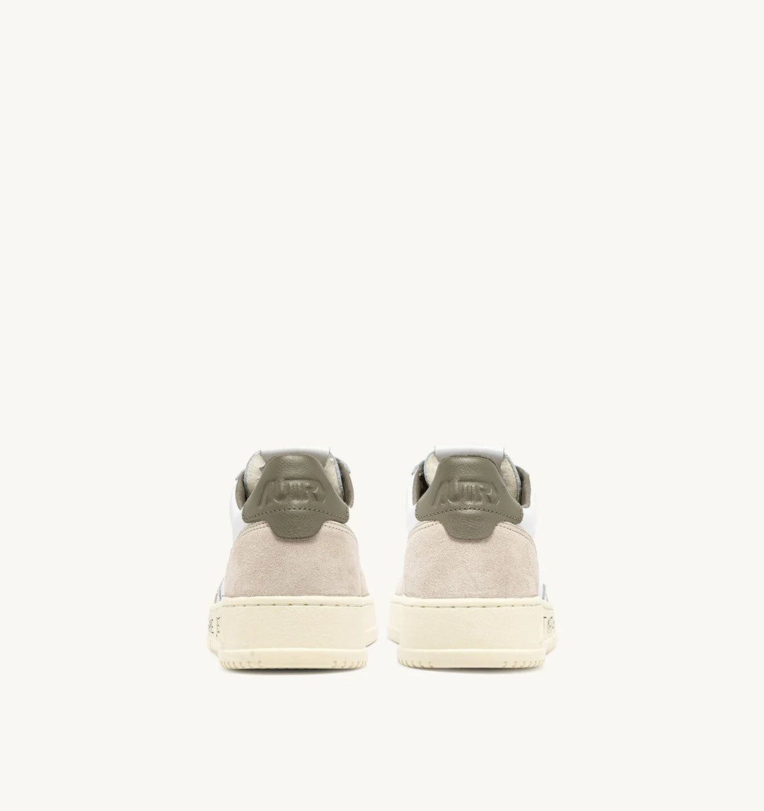 AUTRY - Sneakers Medalist Low en cuir Blanc et Vert - Lothaire