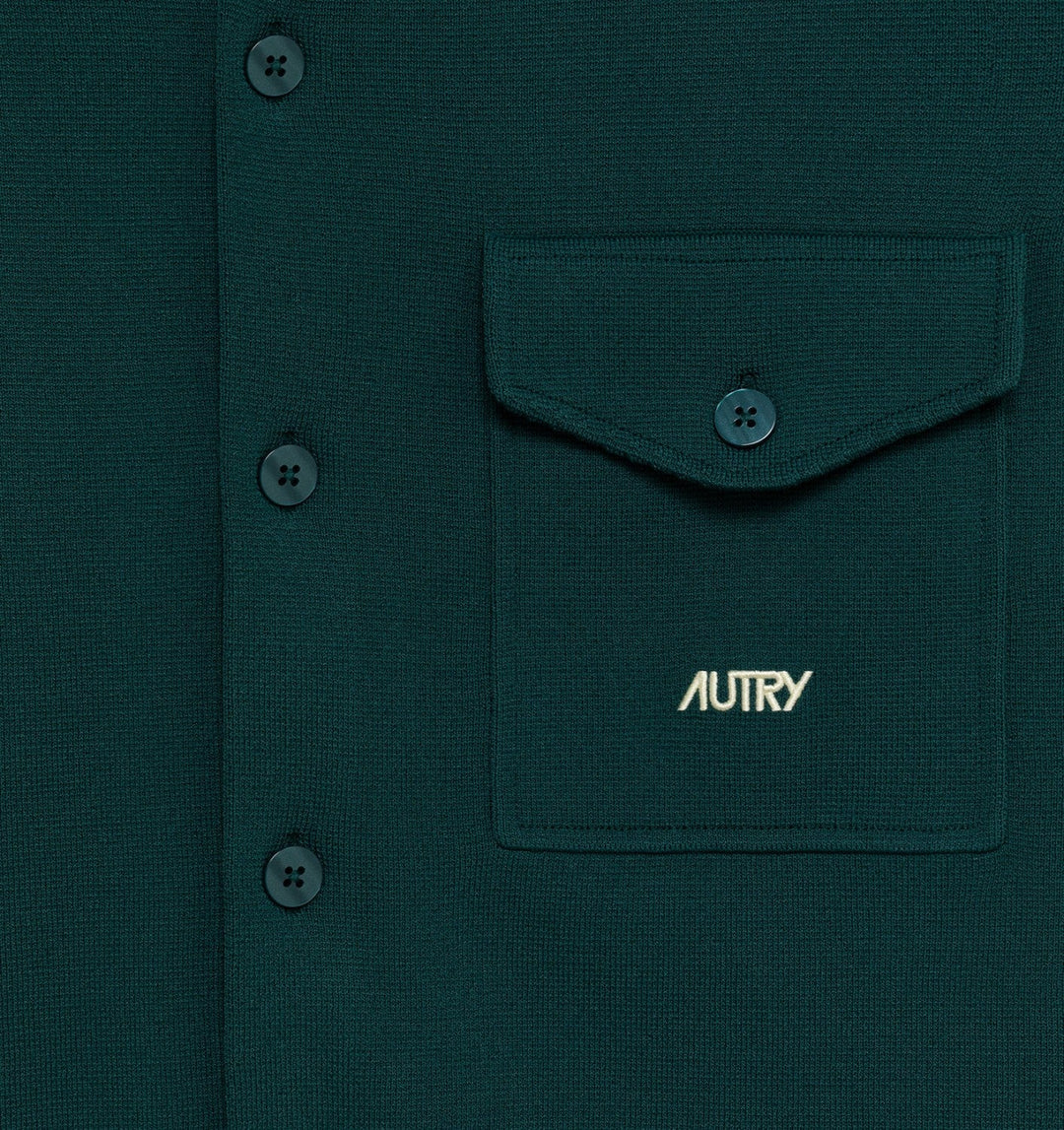 AUTRY - Surchemise en maille de viscose Vert - Lothaire