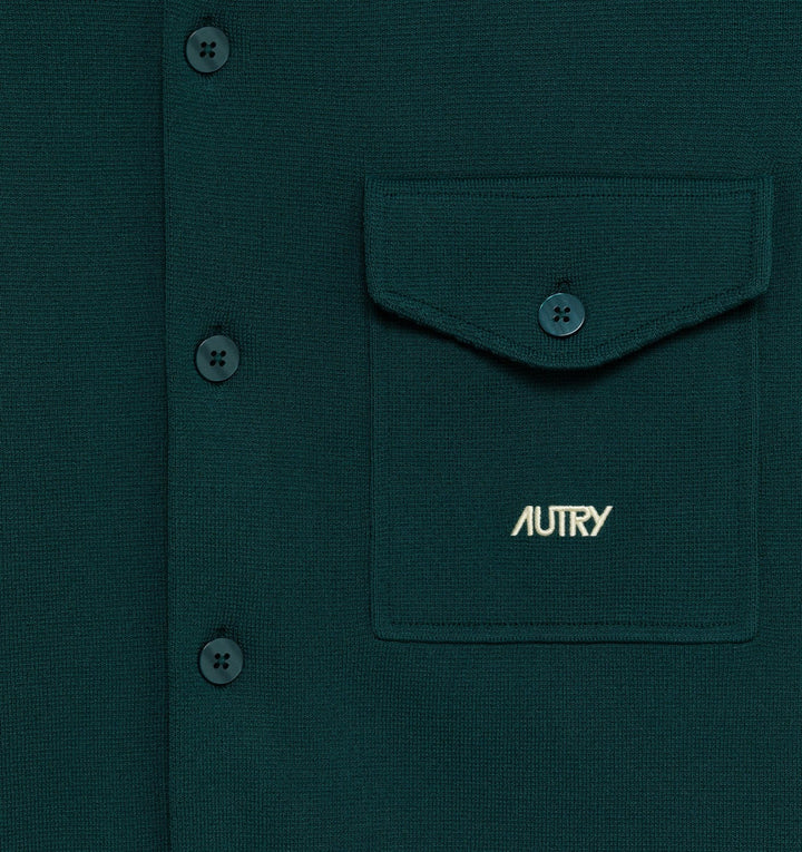 AUTRY - Surchemise en maille de viscose Vert - Lothaire