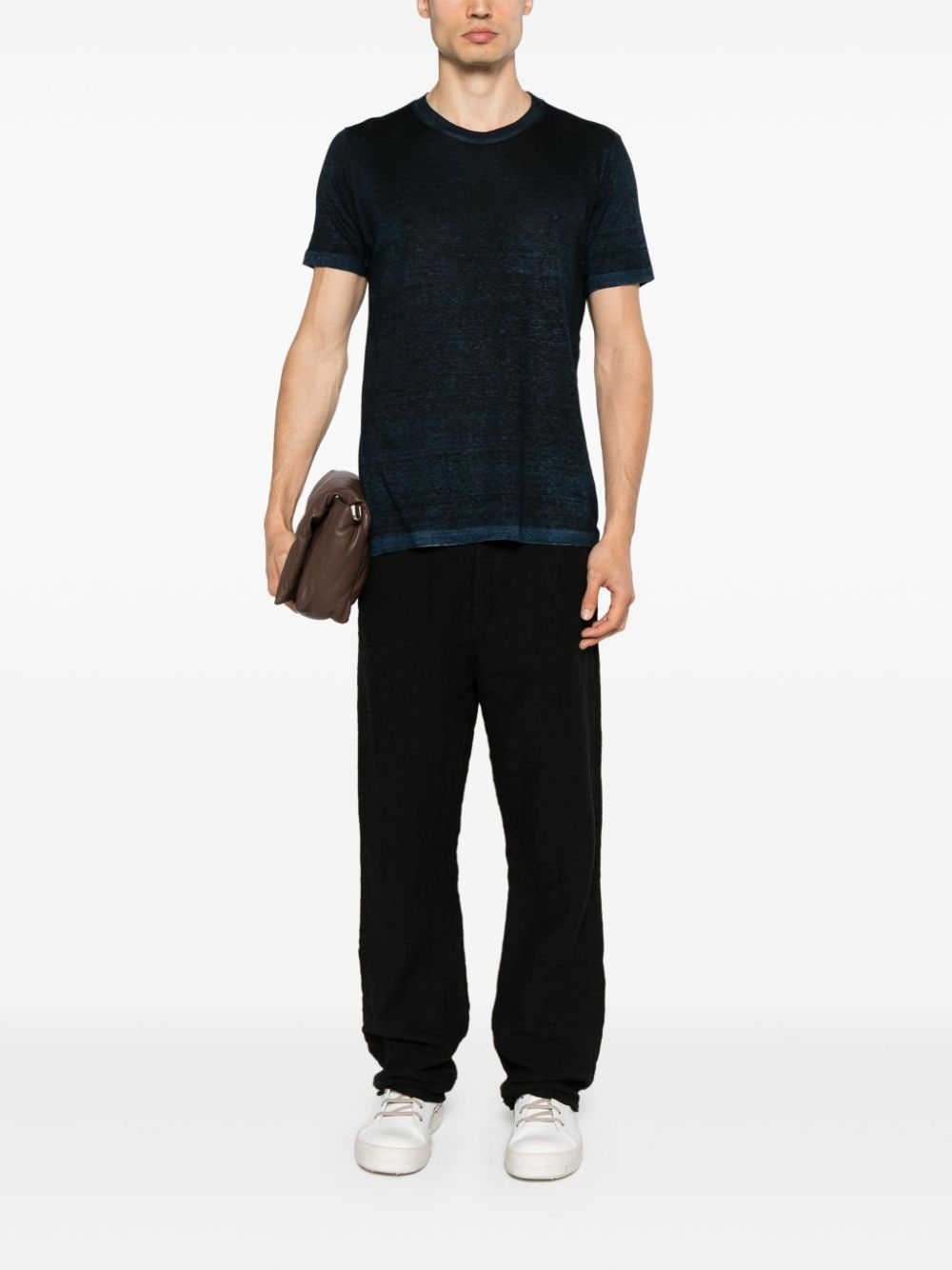 Avant Toi - T Shirt en lin navy - Lothaire