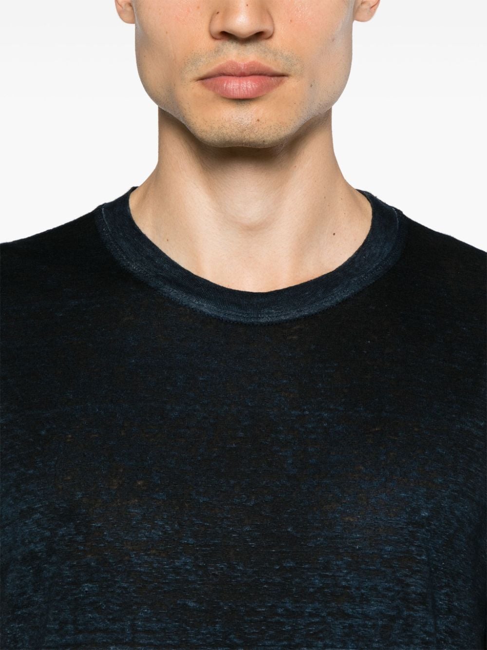 Avant Toi - T Shirt en lin navy - Lothaire