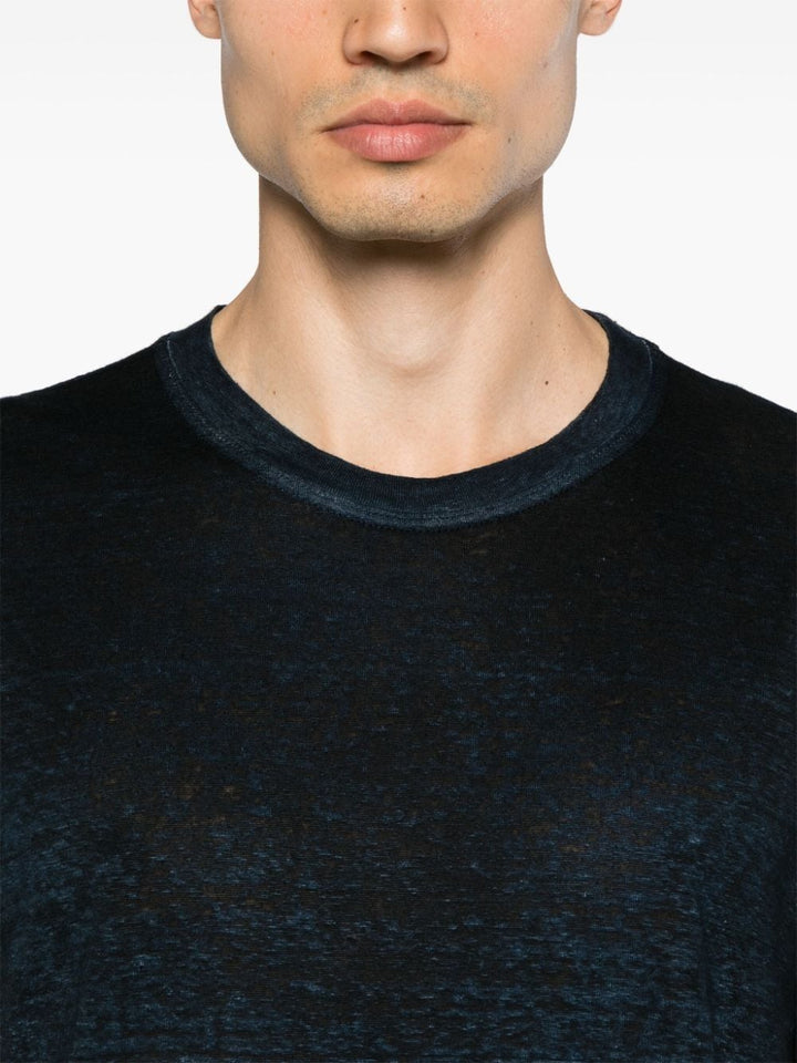 Avant Toi - T Shirt en lin navy - Lothaire