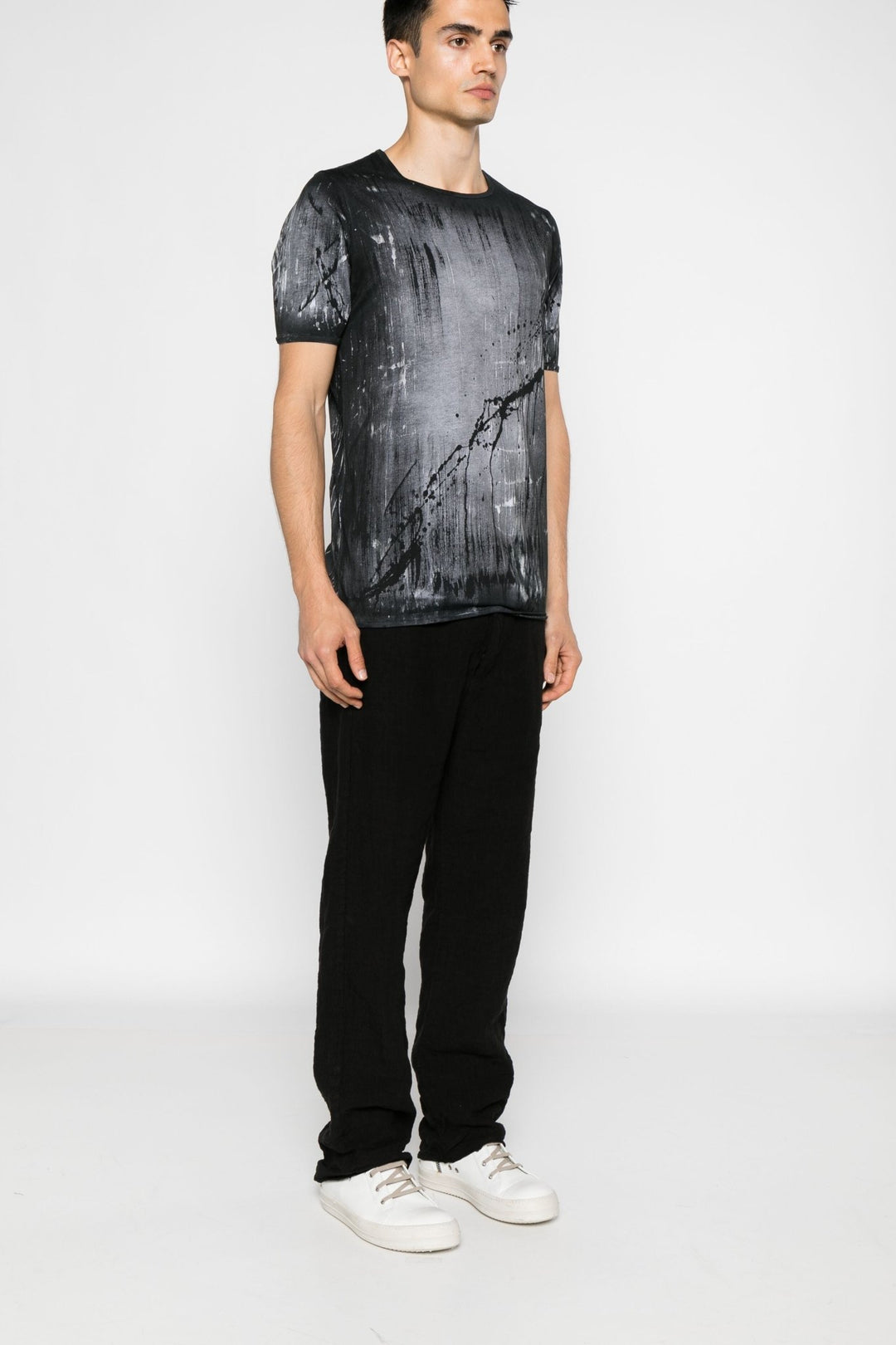 Avant Toi - T Shirt lin gris Noir - Lothaire