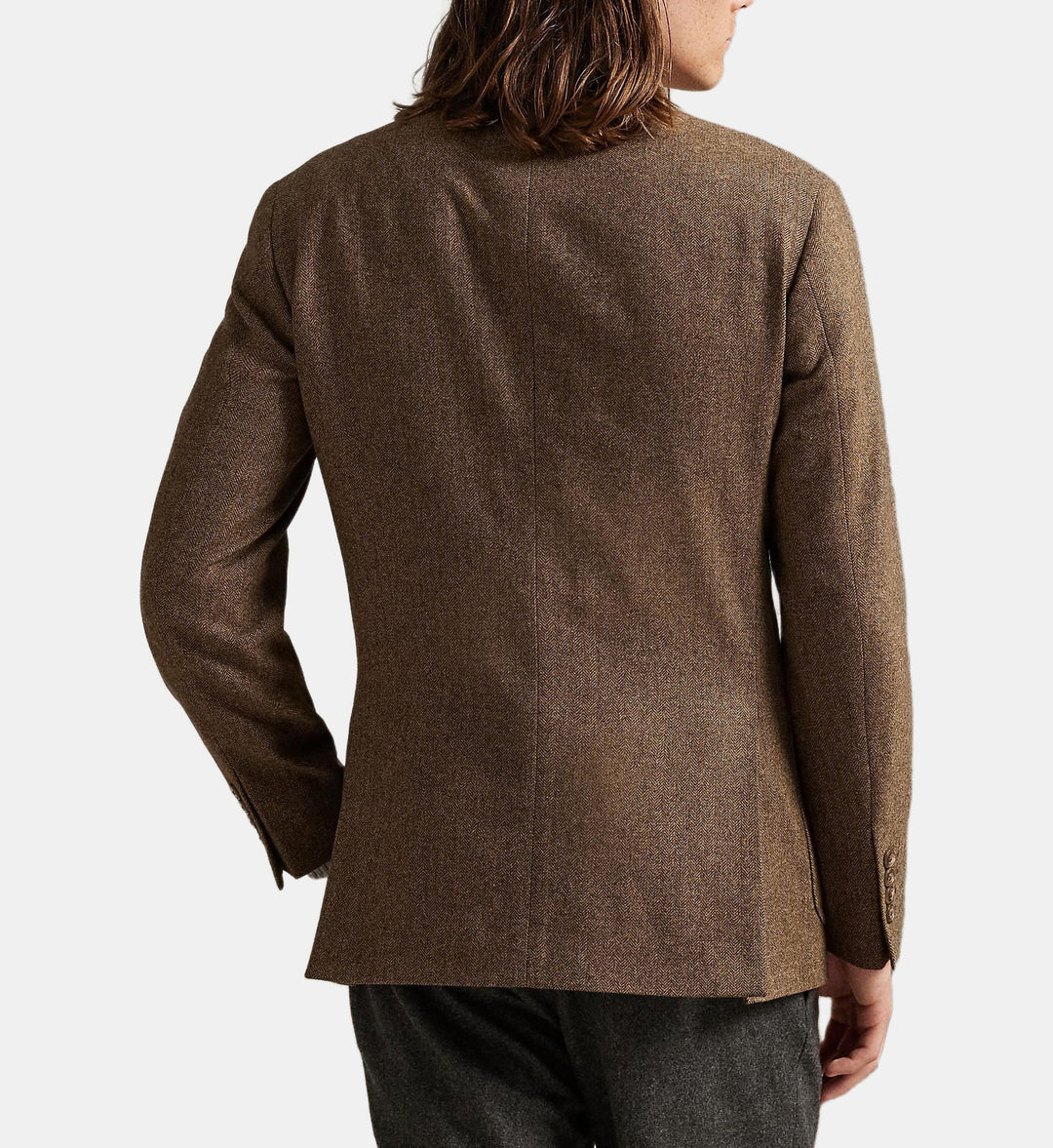 POLO RALPH LAUREN - Blazer Modern Fit à chevrons Marron