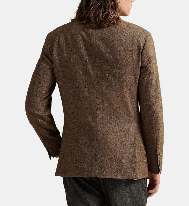 POLO RALPH LAUREN - Blazer Modern Fit à chevrons Marron