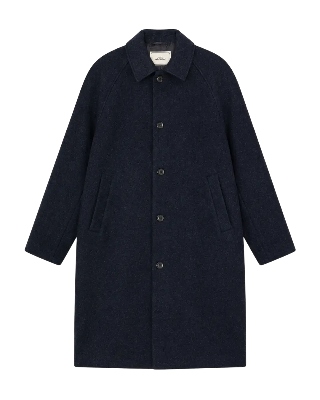 LES DEUX - Manteau long en laine mélangée Marine foncé