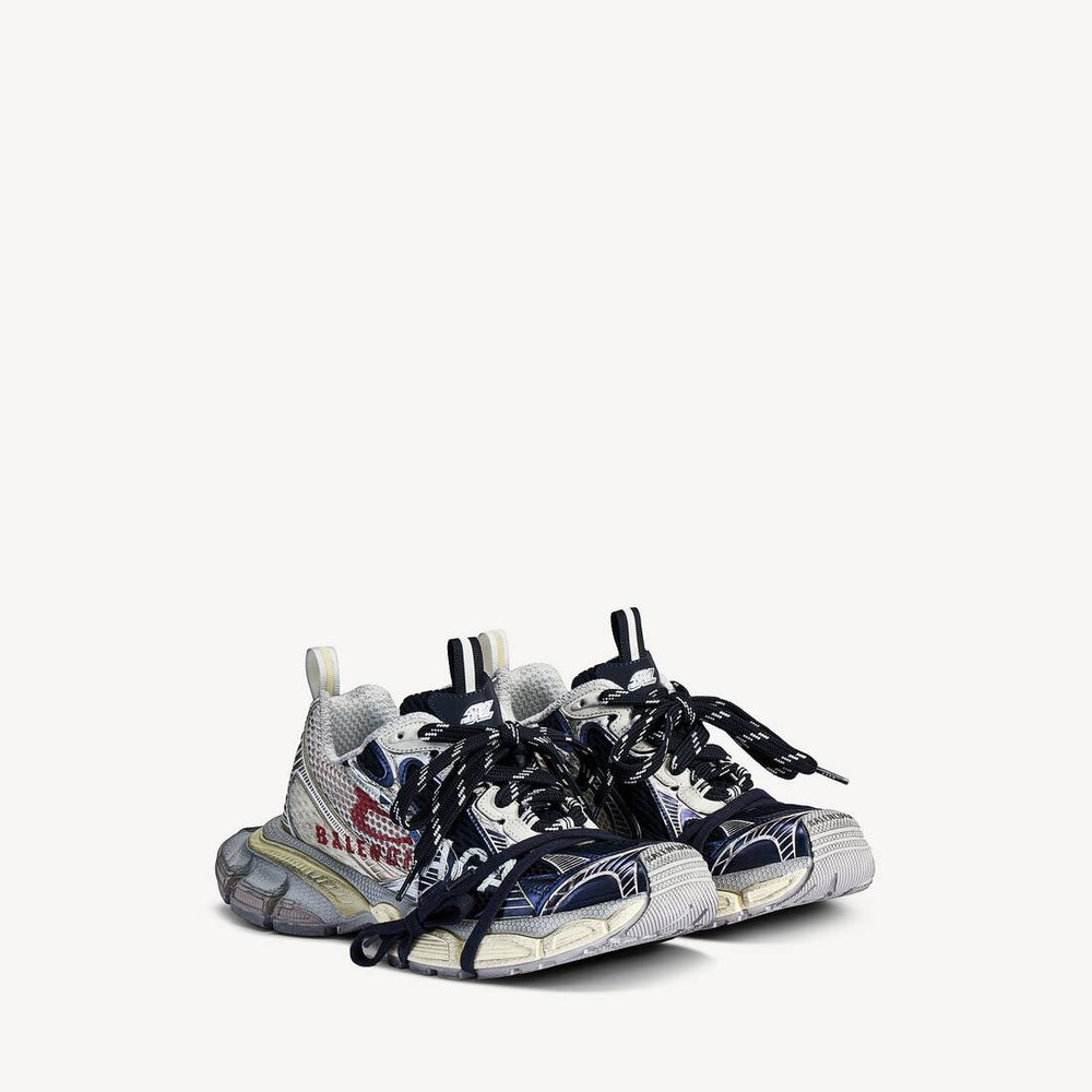 BALENCIAGA - Men's 3xl Split Logo Sneaker Marine - Lothaire