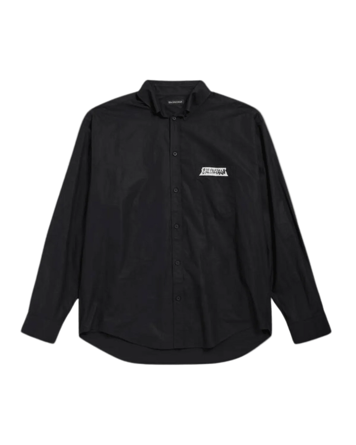 BALENCIAGA - Men's Masking Tape Long Sleeve Shirt Noir - Lothaire