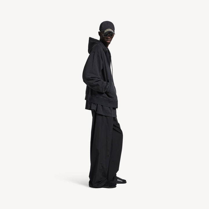 BALENCIAGA - Men's Masking Tape Oversized Zip - up Hoodie Noir - Lothaire