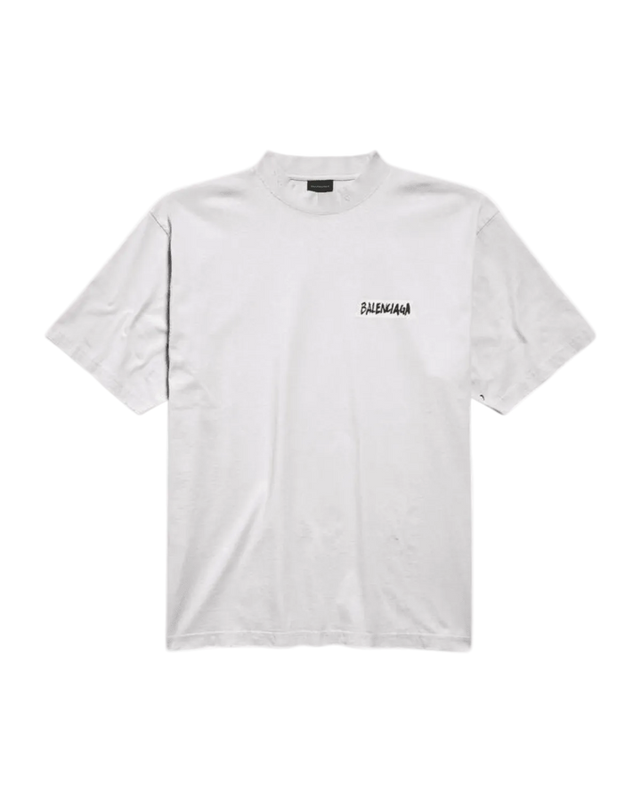 BALENCIAGA - Men's Masking Tape T-shirt Blanc - Lothaire