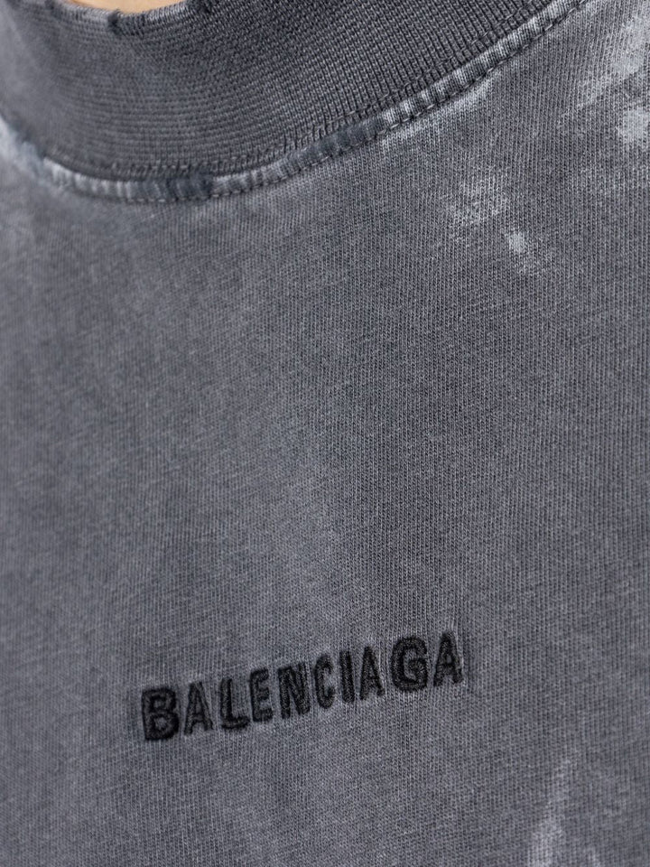 BALENCIAGA - t-shirt à effet délavé noir - Lothaire