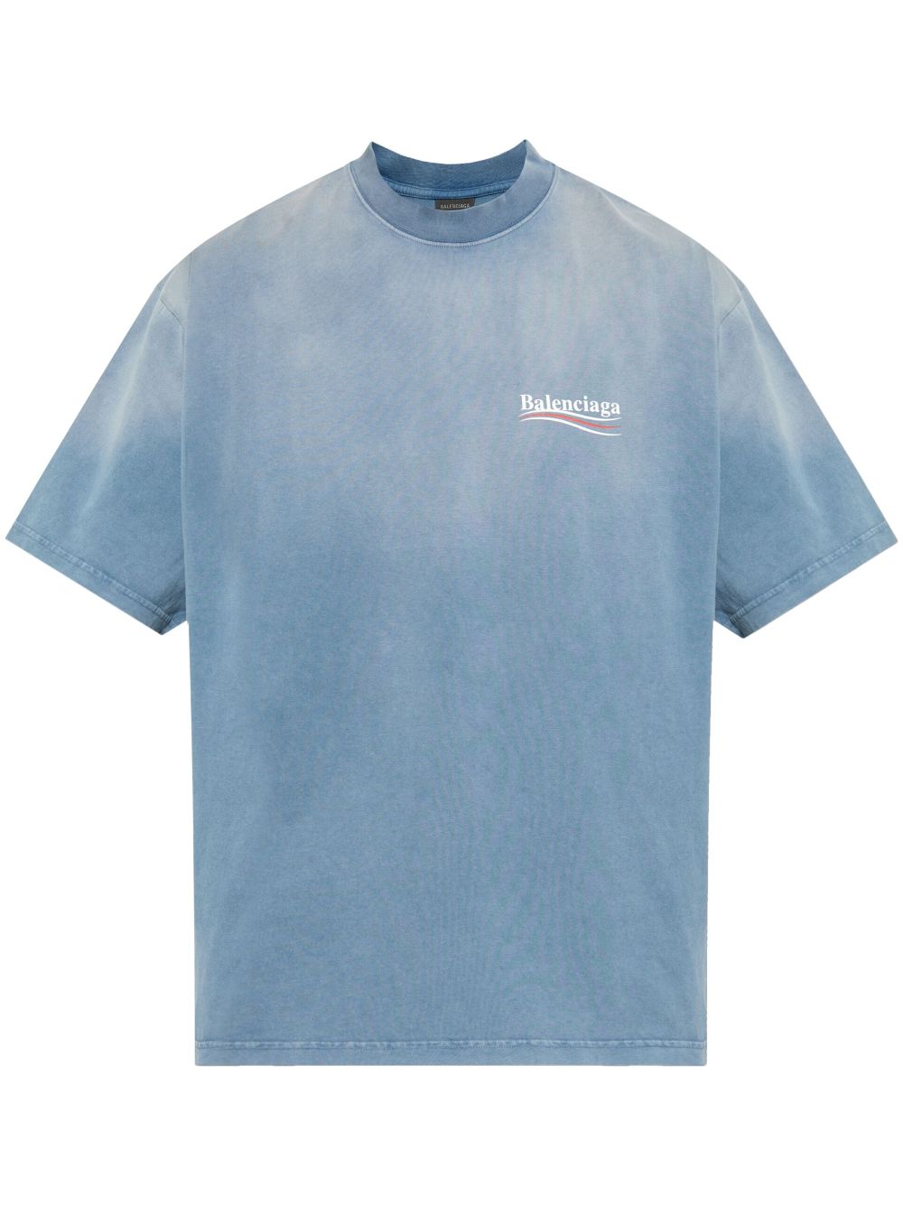 BALENCIAGA - t-shirt à logo imprimé bleu - Lothaire