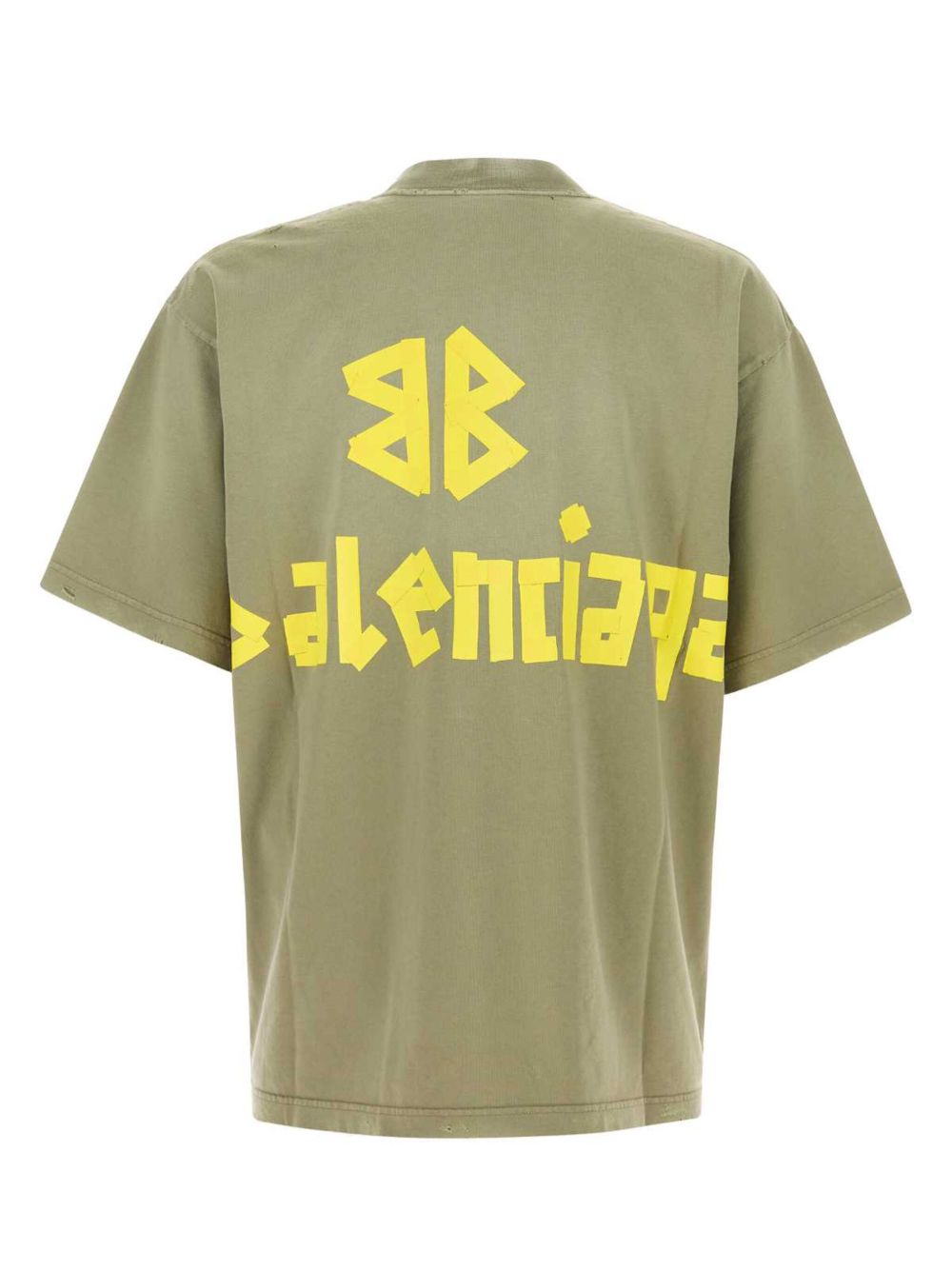 BALENCIAGA - t-shirt à logo imprimé vert - Lothaire