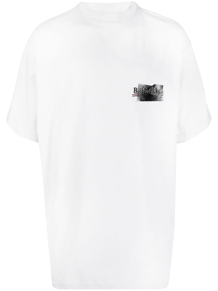 Balenciaga - T-shirt à logo Political Campaign brodé - Lothaire