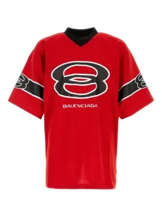 BALENCIAGA - T-shirt American Football à imprimé graphique rouge - Lothaire
