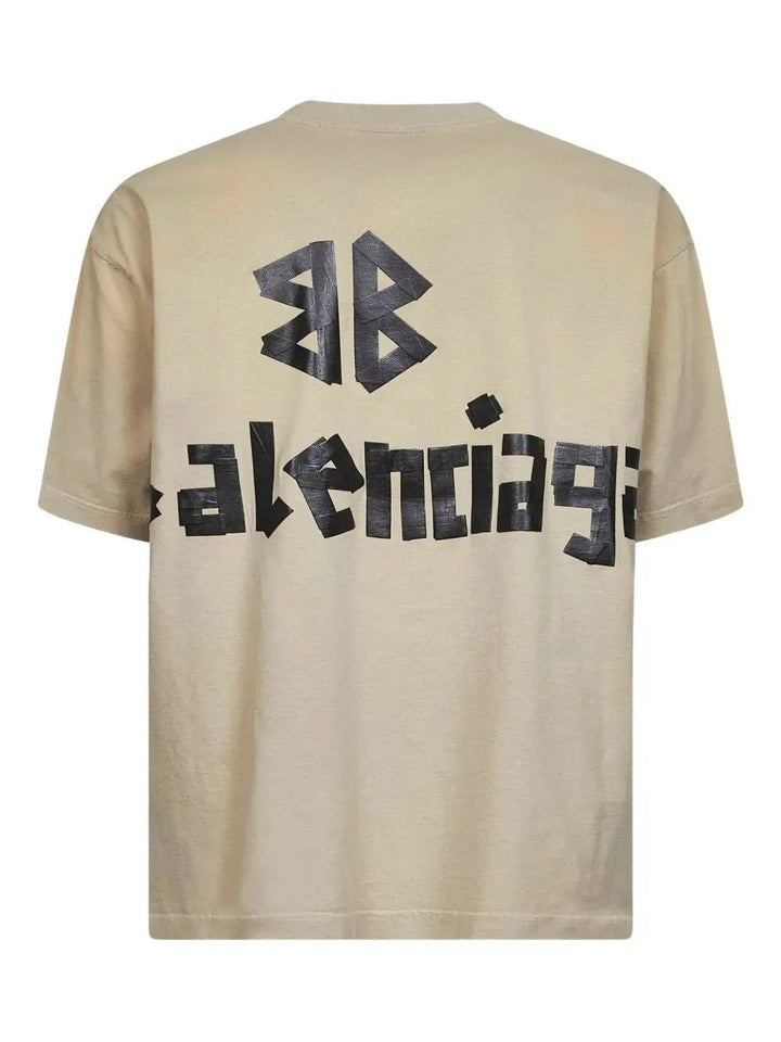 BALENCIAGA - T-shirt beige à écriture noir - Lothaire