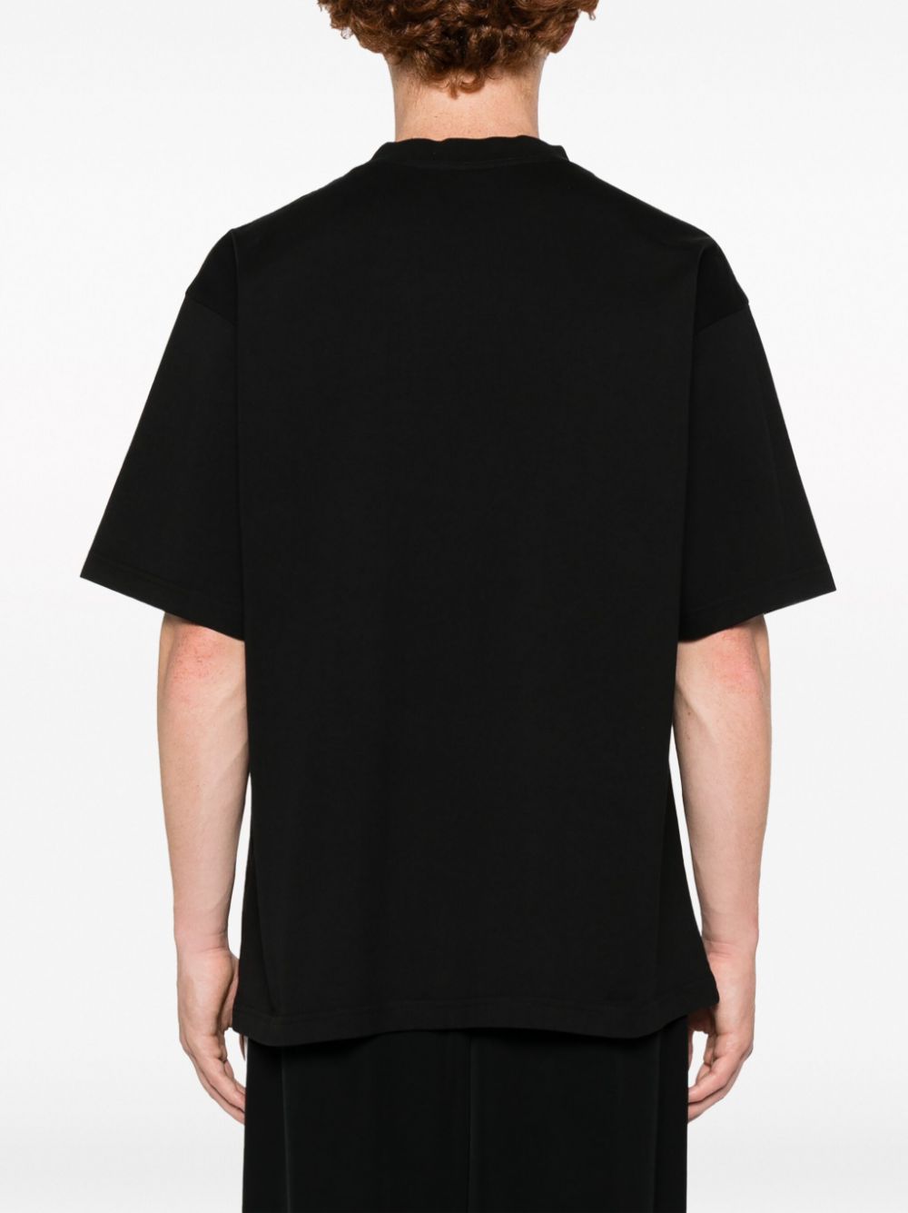 Balenciaga - T-shirt black en coton à logo imprimé - Lothaire
