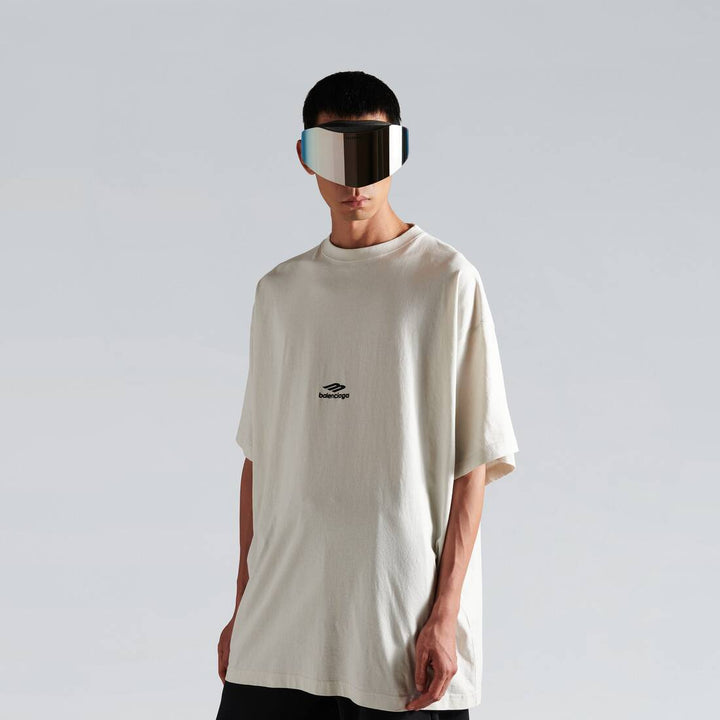 BALENCIAGA - T-shirt oversize homme 3b Sports Icon Blanc - Lothaire