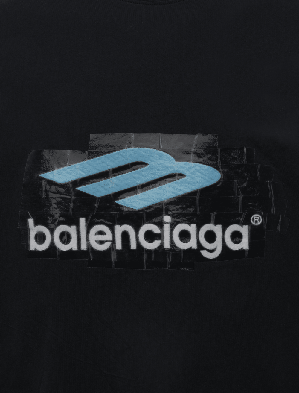 BALENCIAGA - T-shirt Oversize Logo Tape Noir - Lothaire