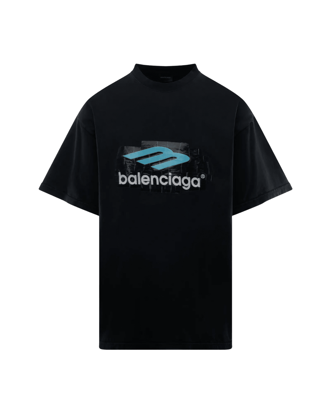 BALENCIAGA - T-shirt Oversize Logo Tape Noir - Lothaire