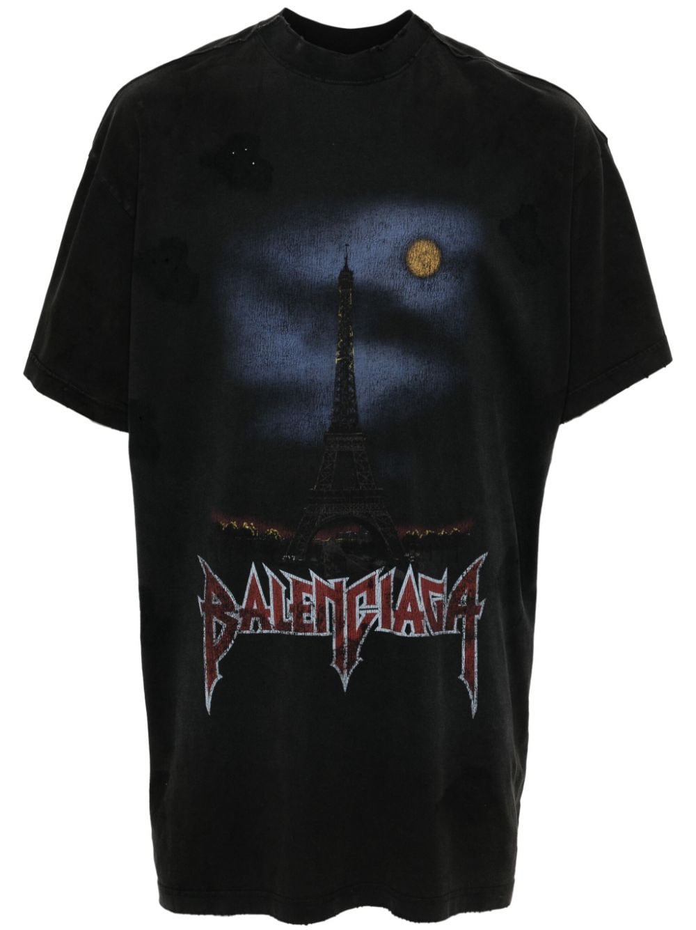 Balenciaga t - shirt Paris Moon noir - Lothaire