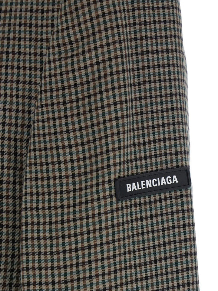BALENCIAGA - Vestes checked blazer pied de poule khaki - Lothaire