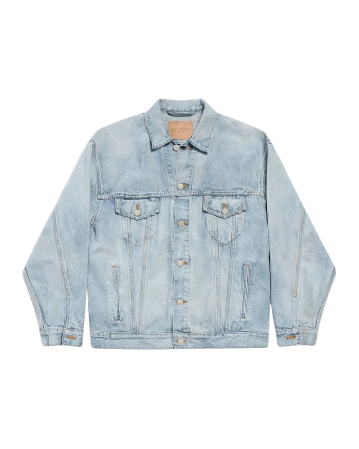 BALENCIAGA - Women's Denim Jacket Regular Fit Bleu clair délavé - Lothaire
