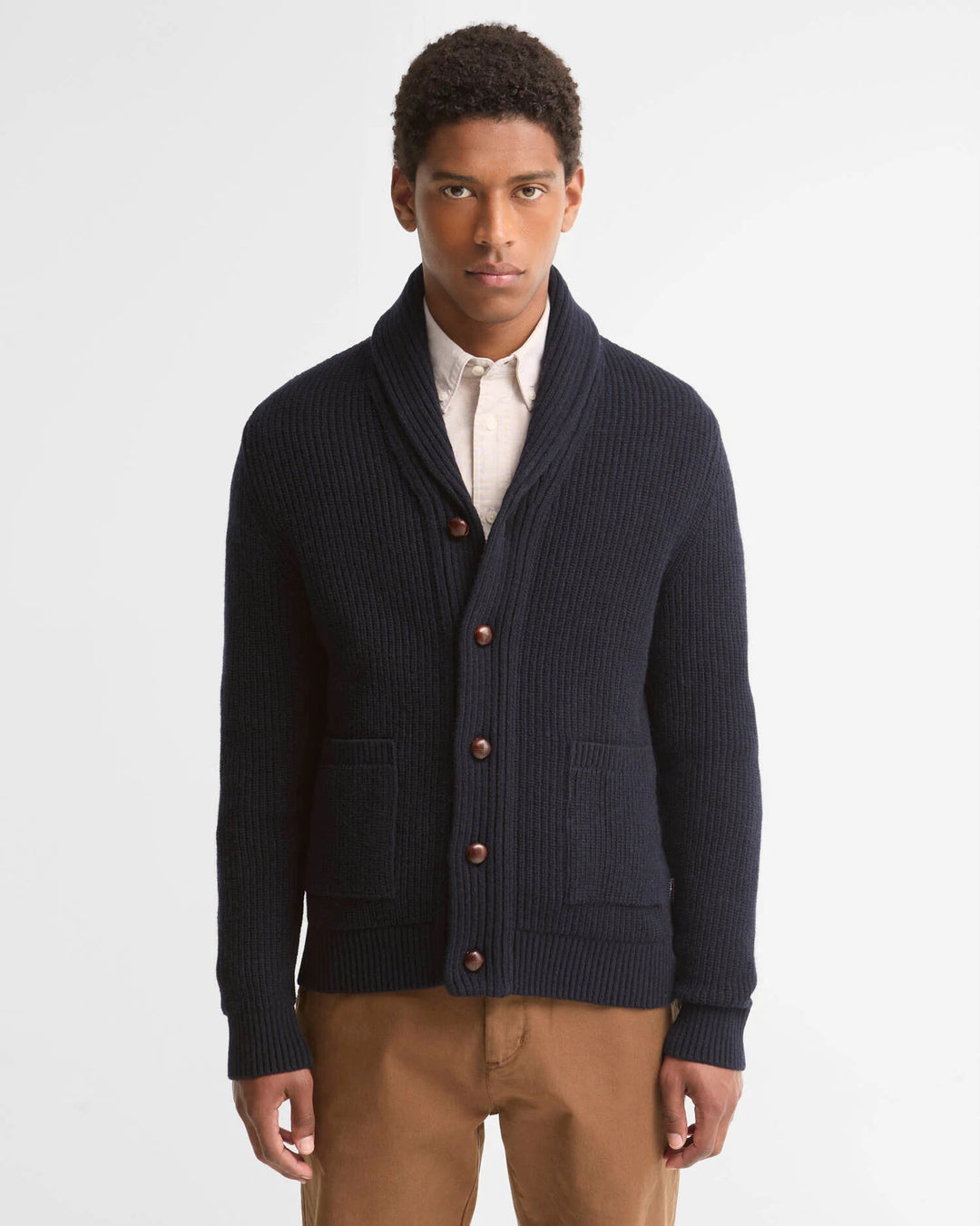 BARBOUR - Cardigan Hartland en laine Bleu marine - Lothaire