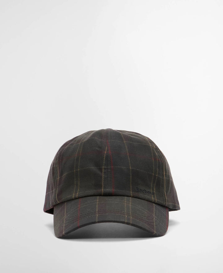BARBOUR - Casquette Haydon en Coton Ciré à Motif Vert Tartan Foncé - Lothaire