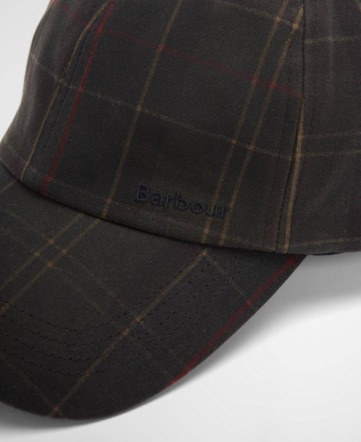 BARBOUR - Casquette Haydon en Coton Ciré à Motif Vert Tartan Foncé - Lothaire