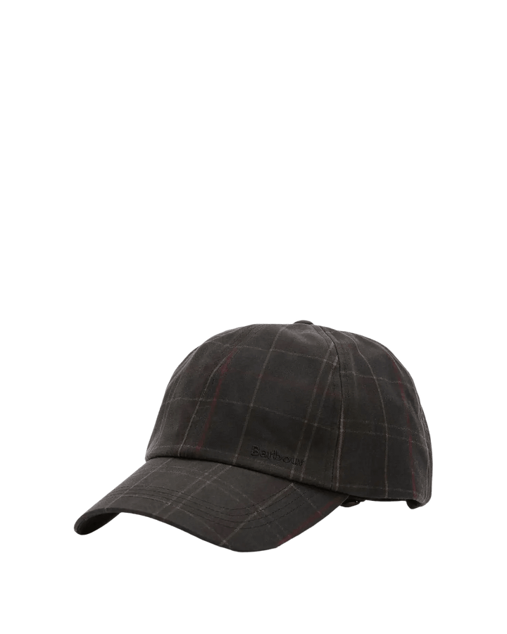 BARBOUR - Casquette Haydon en Coton Ciré à Motif Vert Tartan Foncé - Lothaire