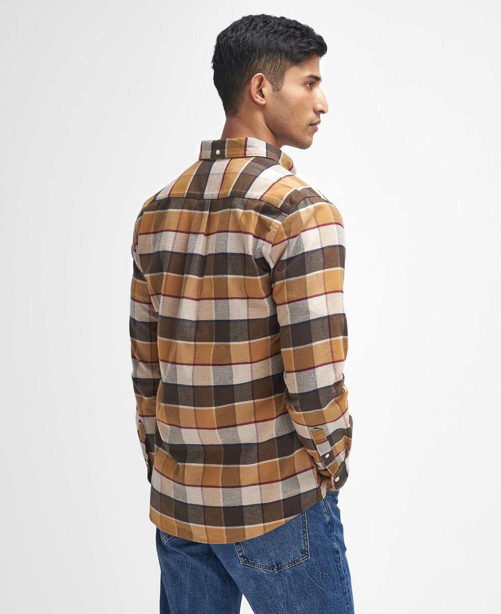 BARBOUR - Chemise à manches longues Valley Tailored Marron - Lothaire