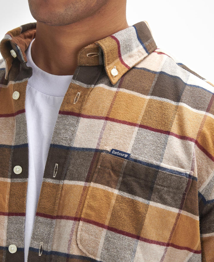 BARBOUR - Chemise à manches longues Valley Tailored Marron - Lothaire