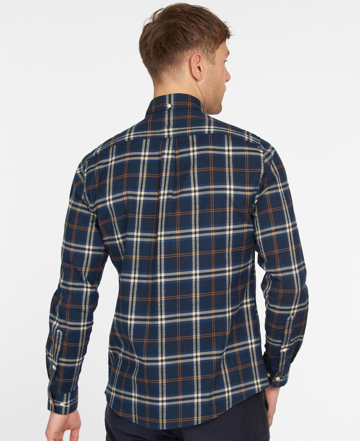 Barbour Chemise ajustée Crossfell Navy - Lothaire