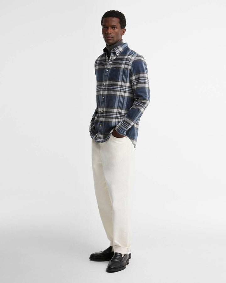 BARBOUR - Chemise Dovedale Tailored à carreaux Bleu marine / Gris - Lothaire