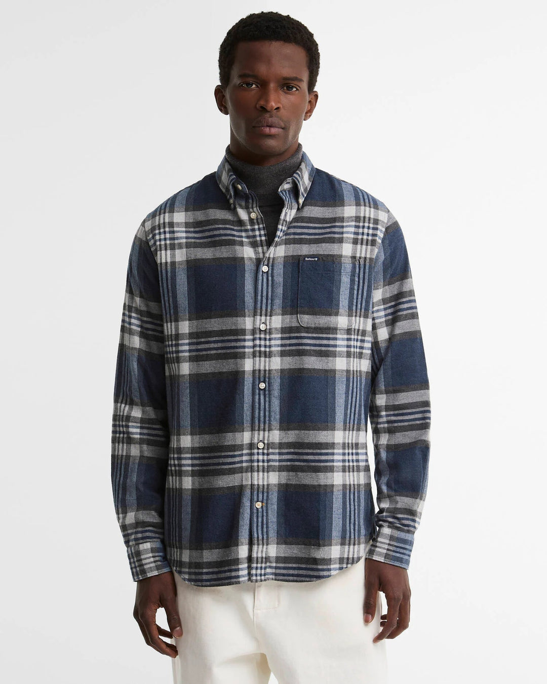 BARBOUR - Chemise Dovedale Tailored à carreaux Bleu marine / Gris - Lothaire