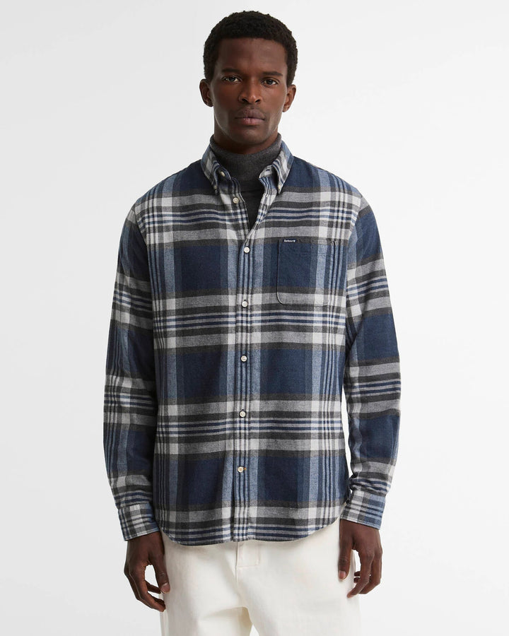 BARBOUR - Chemise Dovedale Tailored à carreaux Bleu marine / Gris - Lothaire