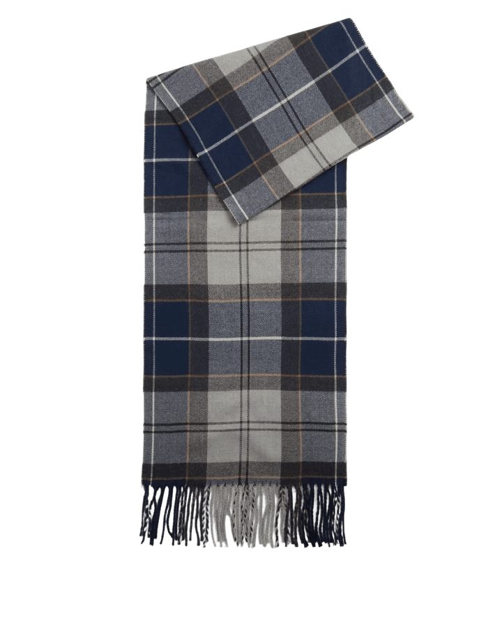 BARBOUR - Écharpe à carreaux Galingale Tartan Gris / Bleu Nuit - Lothaire