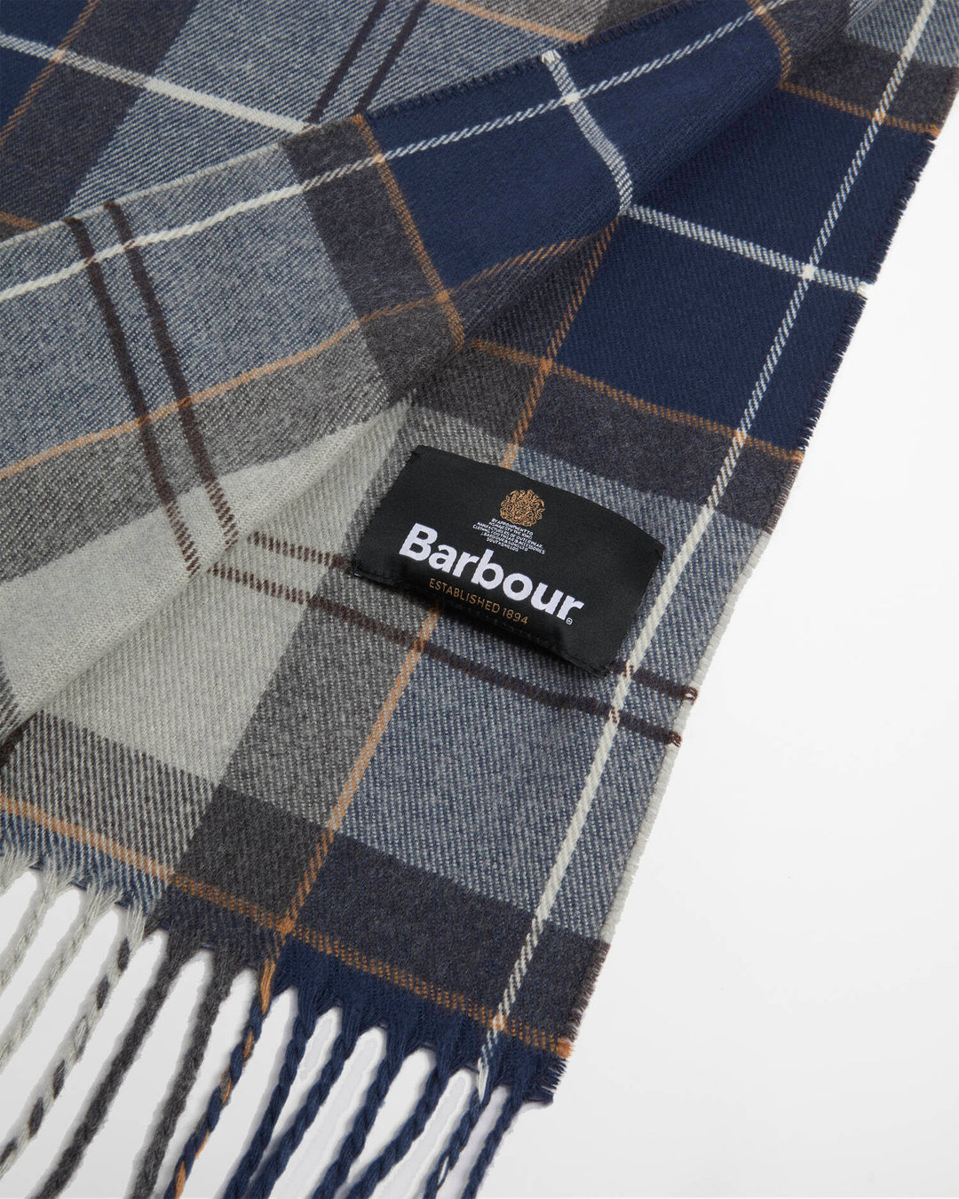 BARBOUR - Écharpe à carreaux Galingale Tartan Gris / Bleu Nuit - Lothaire