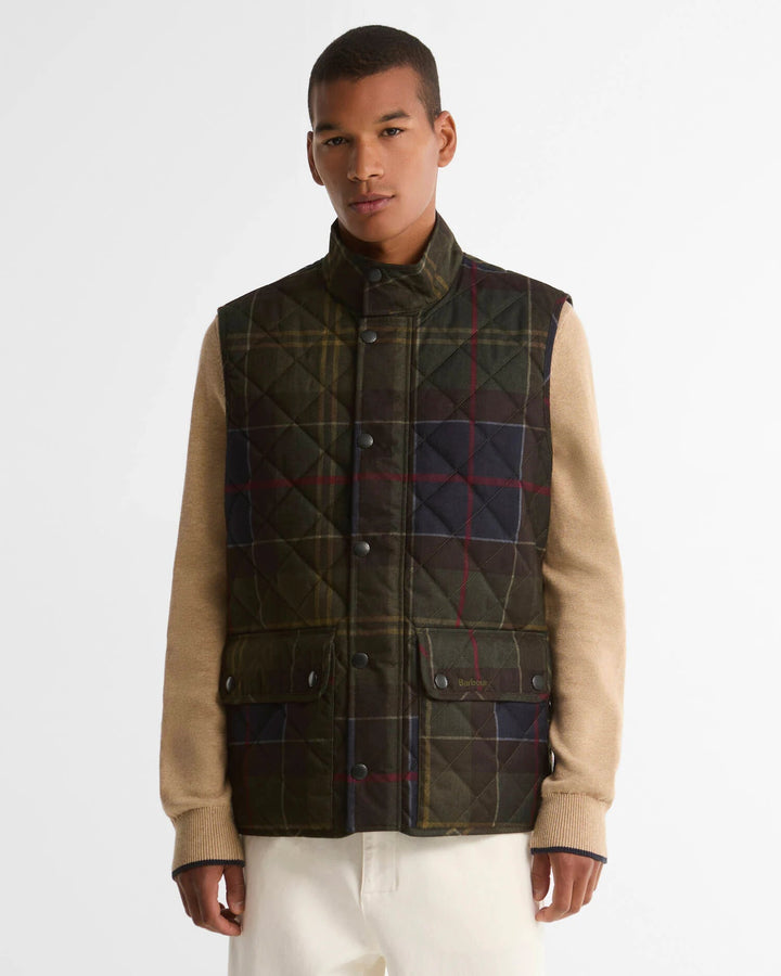 BARBOUR - Gilet matelassé Icons Tartan Lowerdale Tartan Classique Vert - Lothaire