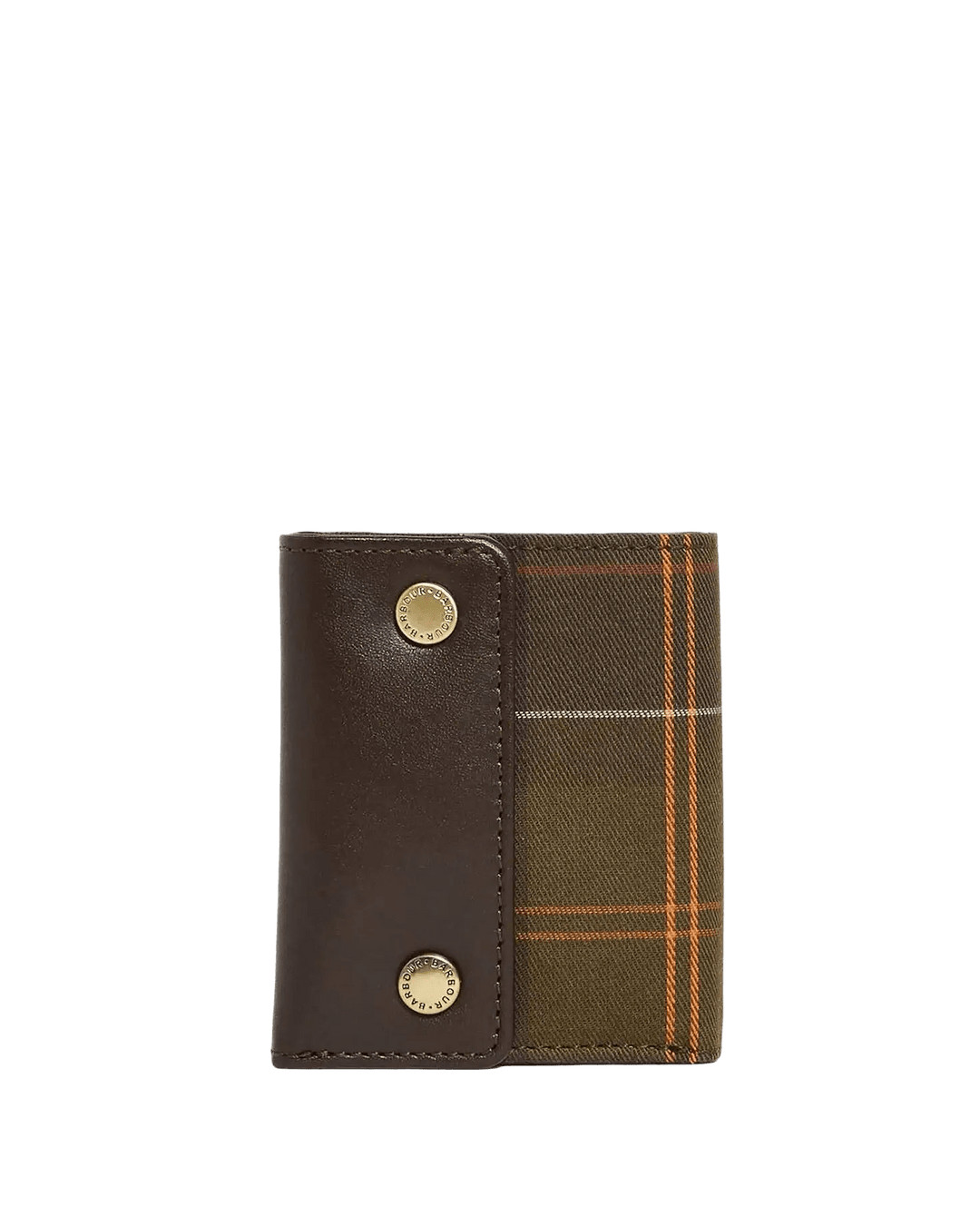 BARBOUR - Portefeuille Benslie en Cuir de Bovin à Motif Tartan Marron - Lothaire