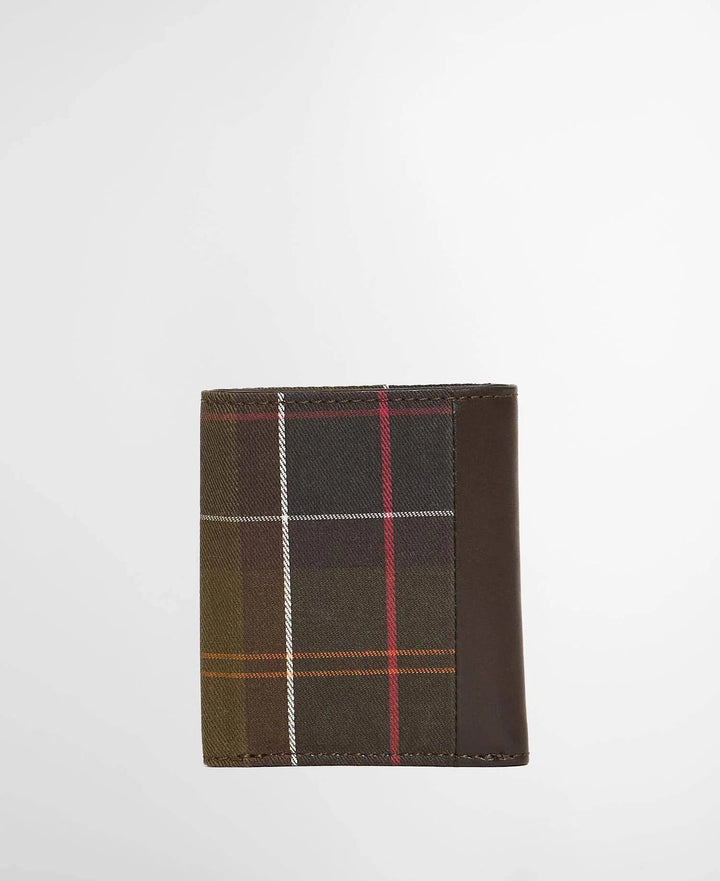 BARBOUR - Portefeuille Benslie en Cuir de Bovin à Motif Tartan Marron - Lothaire