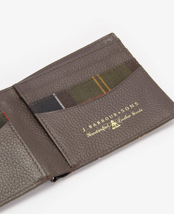 BARBOUR - Portefeuille en Coton à Carreaux Tartan Classique Multicolore - Lothaire