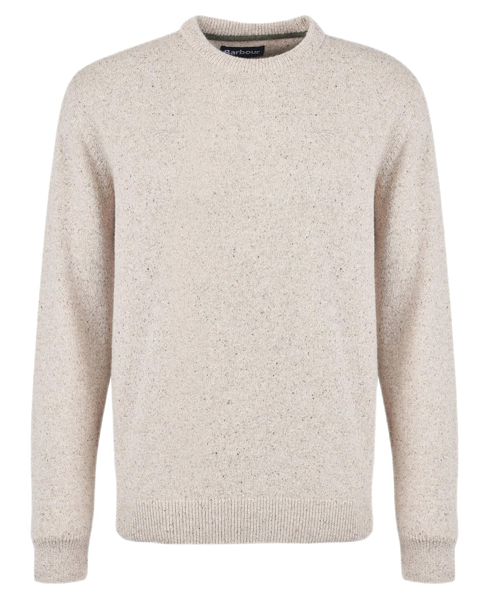 Barbour - Pull col rond chiné beige - Lothaire