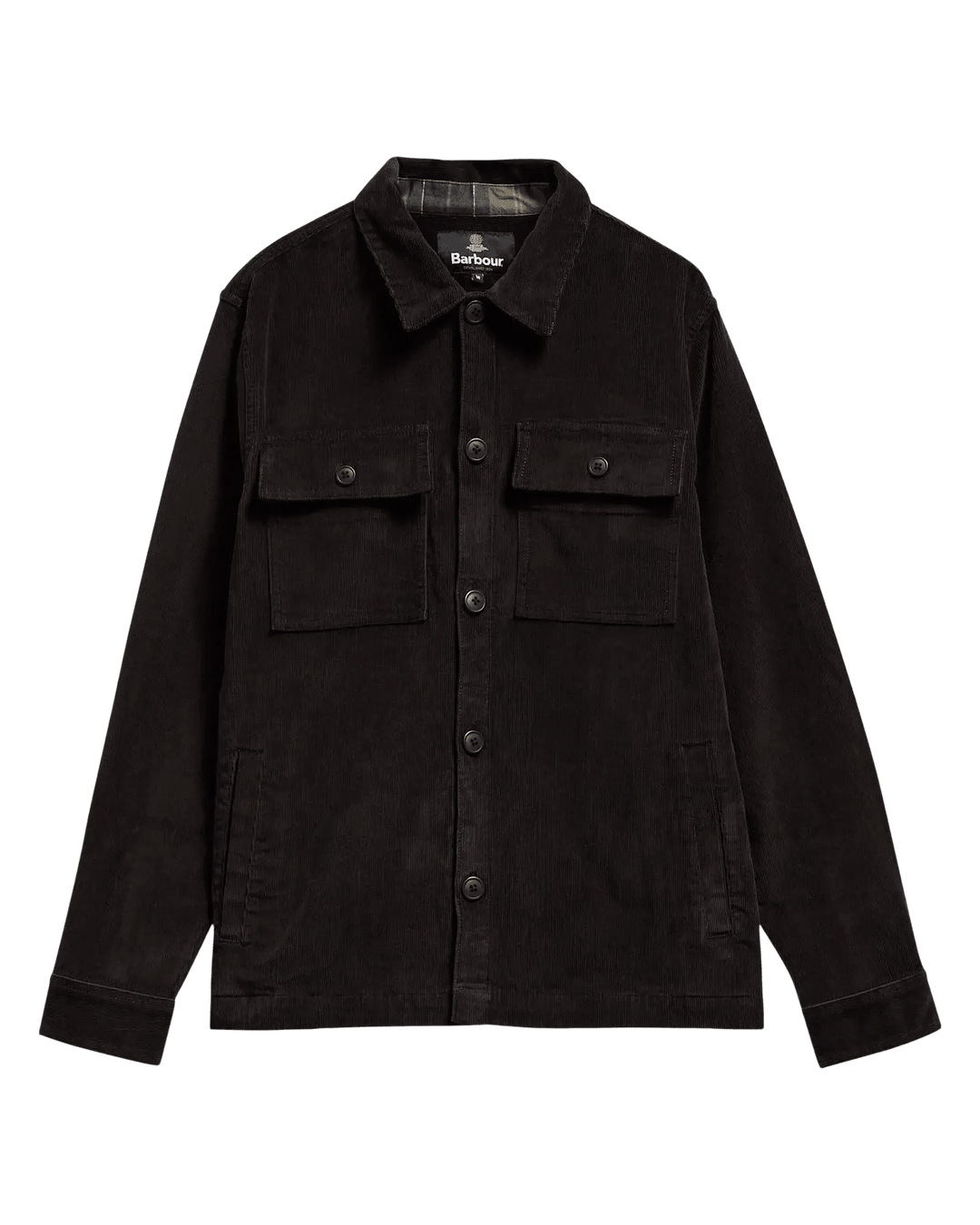 BARBOUR - Surchemise en velours côtelé Tartan / Vert olive - Lothaire