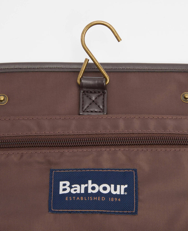 BARBOUR - Trousse de Toilette Suspendue en Coton Ciré Vert Olive - Lothaire